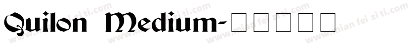 Quilon Medium字体转换